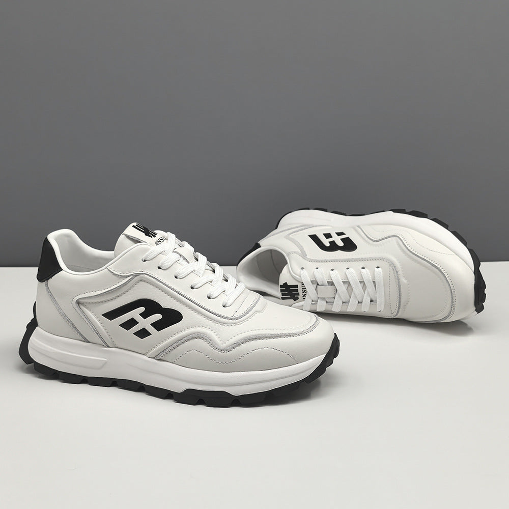 Men Leather Casual Fashion Court Sneakers-RAIIFY