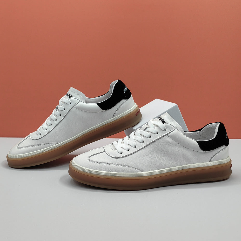 Men Fashion Soft Leather Flat Casual Shoes-RAIIFY