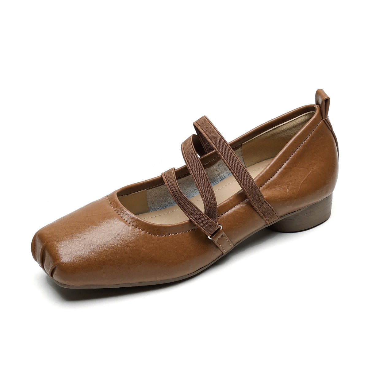 Women's Square Toe Low Block Mary Jane Shoes-RAIIFY