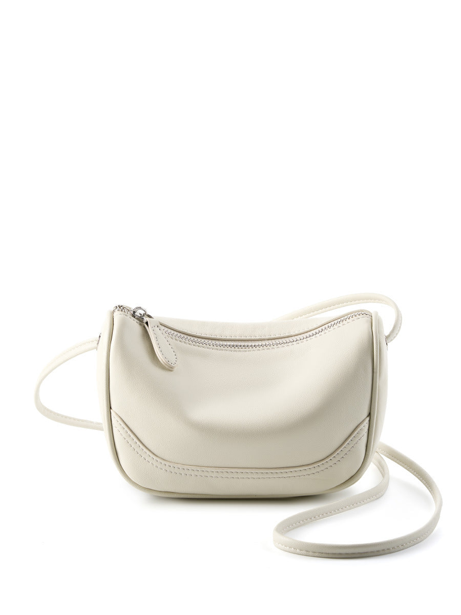 Women Minimalism Fashion Plain Leather Cross Body Bag-RAIIFY