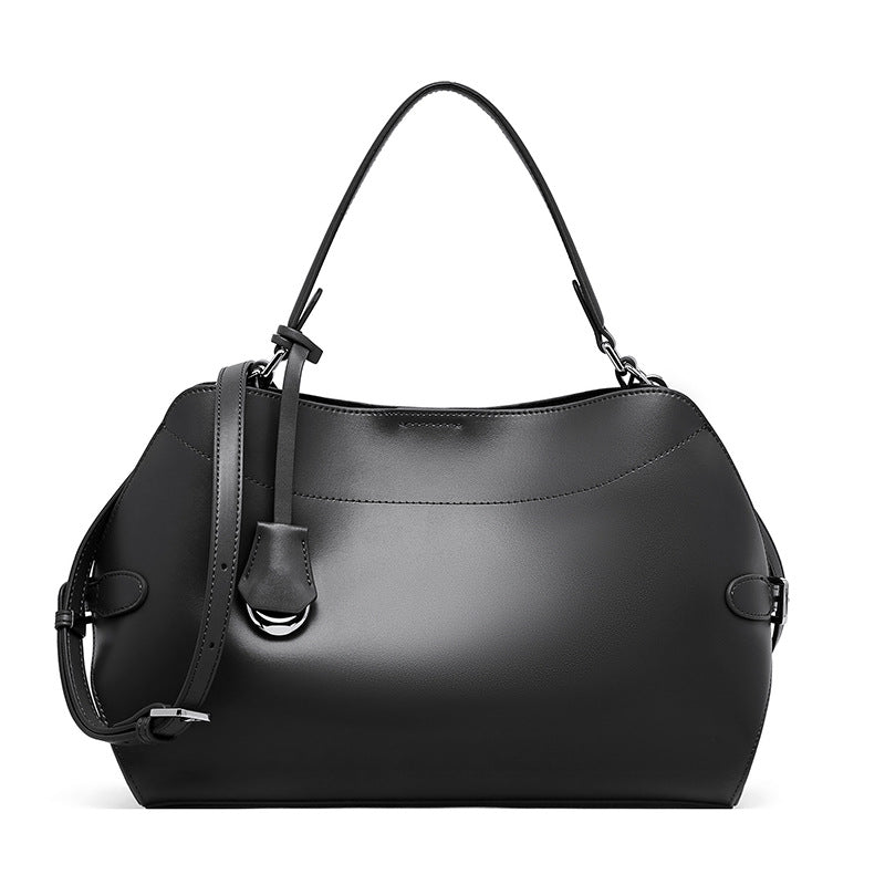 Women's Plain Leather Fashion Satchel Bag-RAIIFY