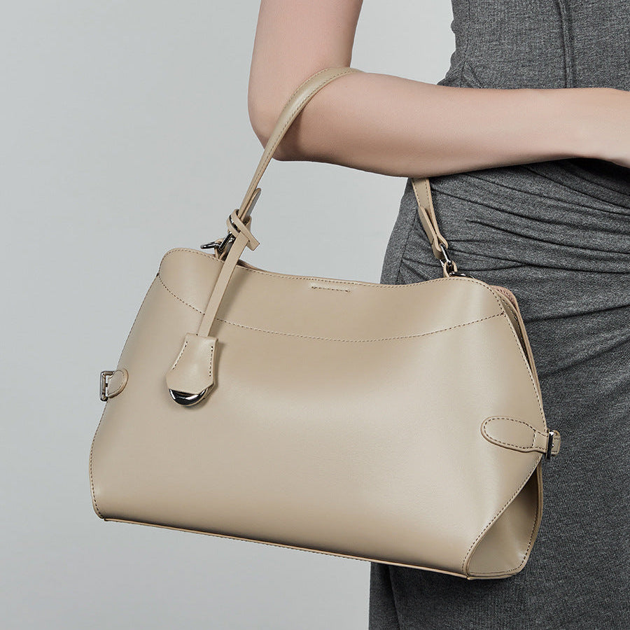 Women's Plain Leather Fashion Satchel Bag-RAIIFY