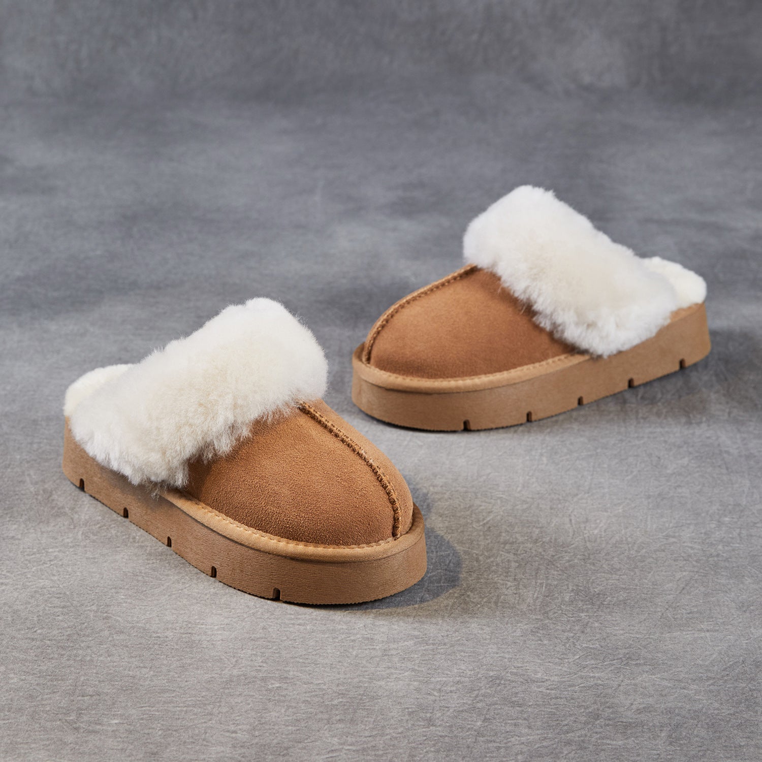 Women's Retro Casual Winter Furred Slipper-RAIIFY
