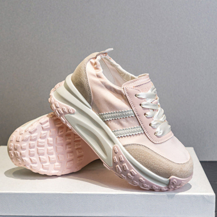 Women's Stylish Suede Canvas Platform Casual Shoes-RAIIFY