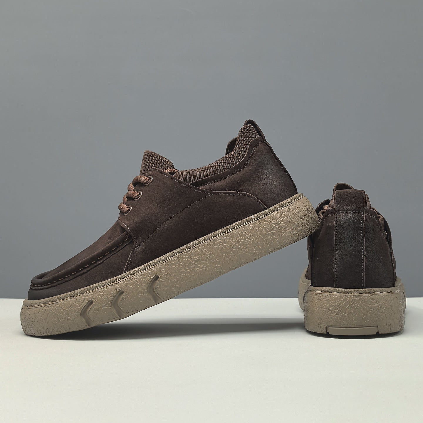 Men's Retro Plain Leather Comfort Casual Shoes-RAIIFY