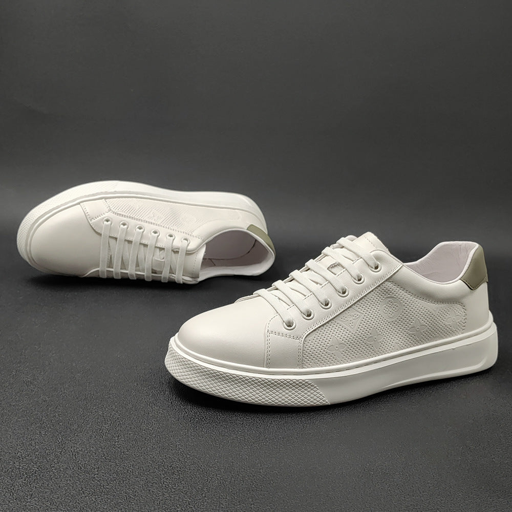 Men Fashion Breathable Leather Flat Casual Shoes-RAIIFY