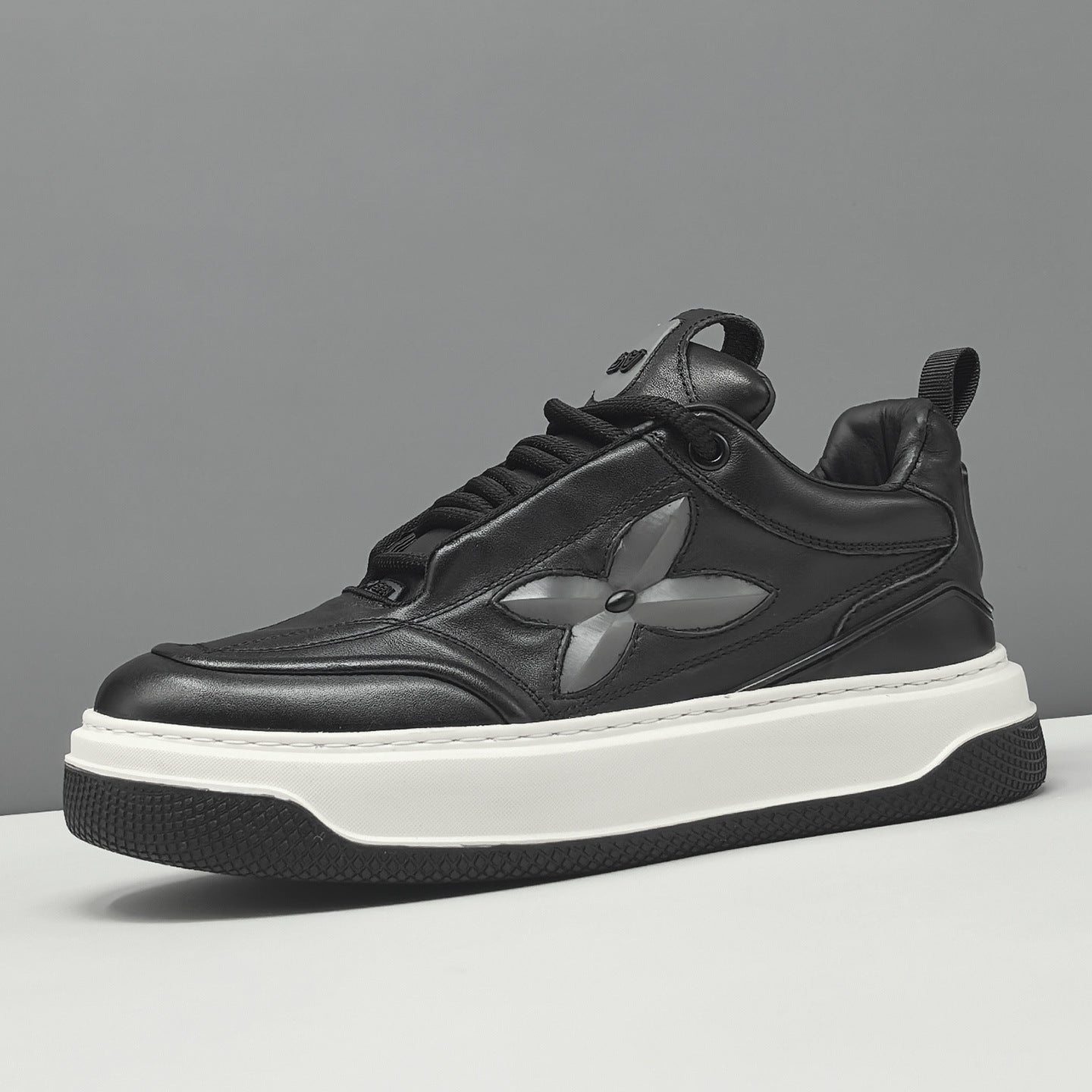 Men's Fashion Leather Flat Casual Sneakers-RAIIFY