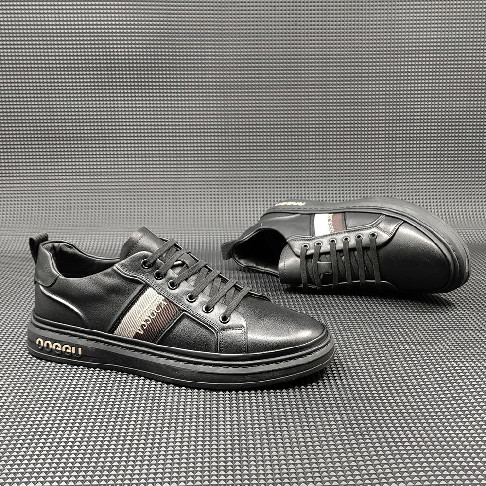 Men Fashion Leather Flat Slip-on Casual Shoes-RAIIFY