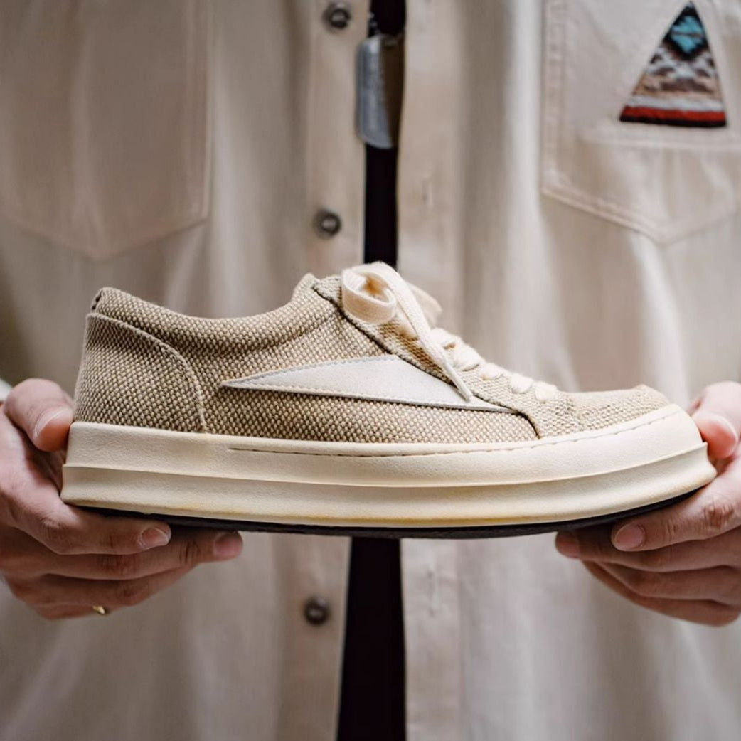 Men's Minimalism Plain Flat Casual Canvas Shoes-RAIIFY