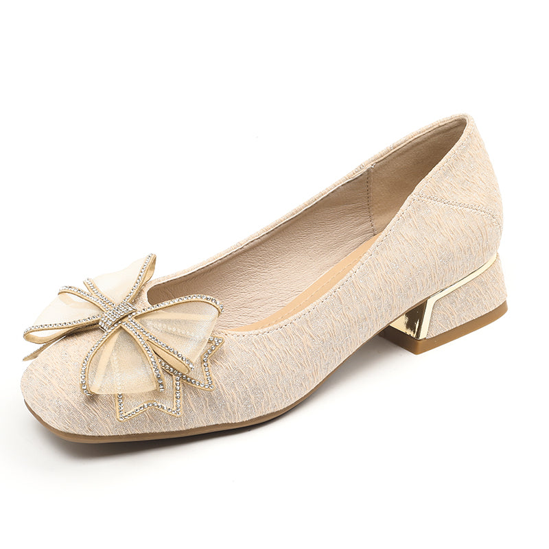 Women Fashion Bowknot Casual Dress Pumps-RAIIFY