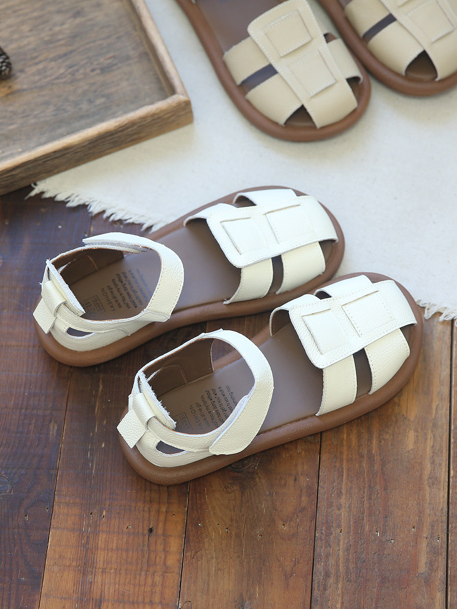 Women Summer Casual Leather Soft Sandals-RAIIFY