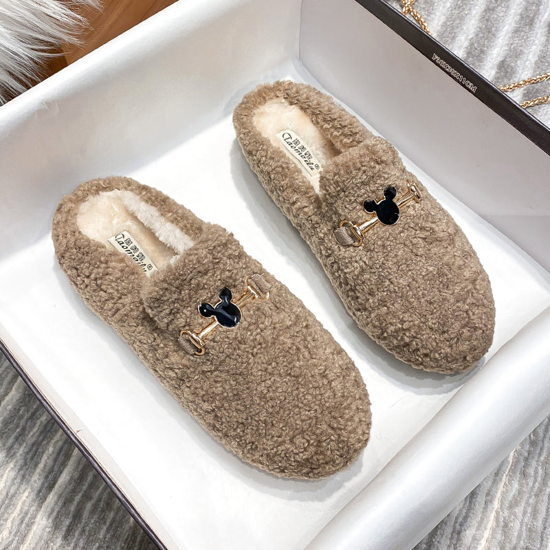 Women Stylish Casual Comfort Winter Fur Slippers-RAIIFY