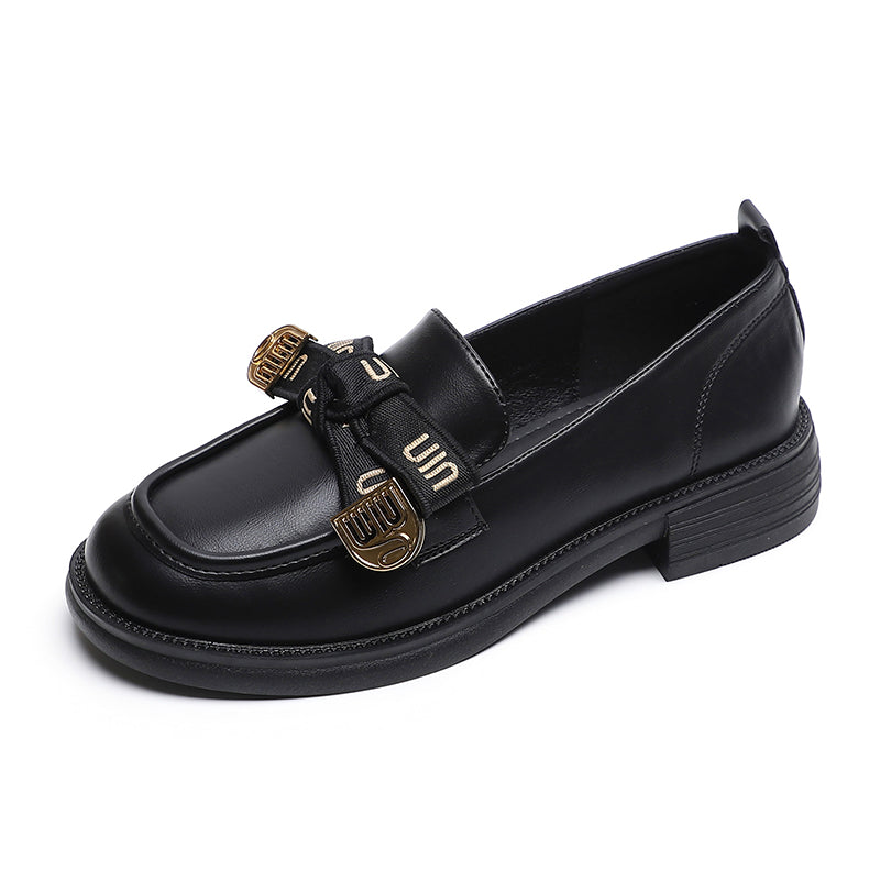 Women Fashion Bowknot Casual Lug Sole Loafers-RAIIFY