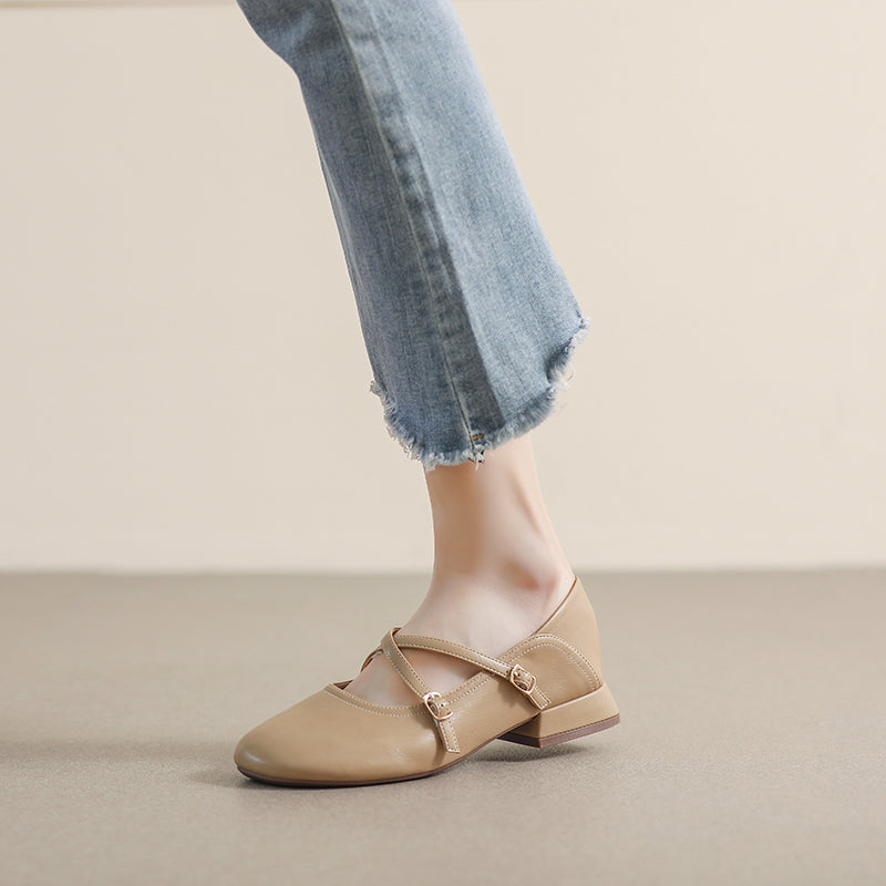 Women Summer Soft Leather Wedge Casual Shoes-RAIIFY