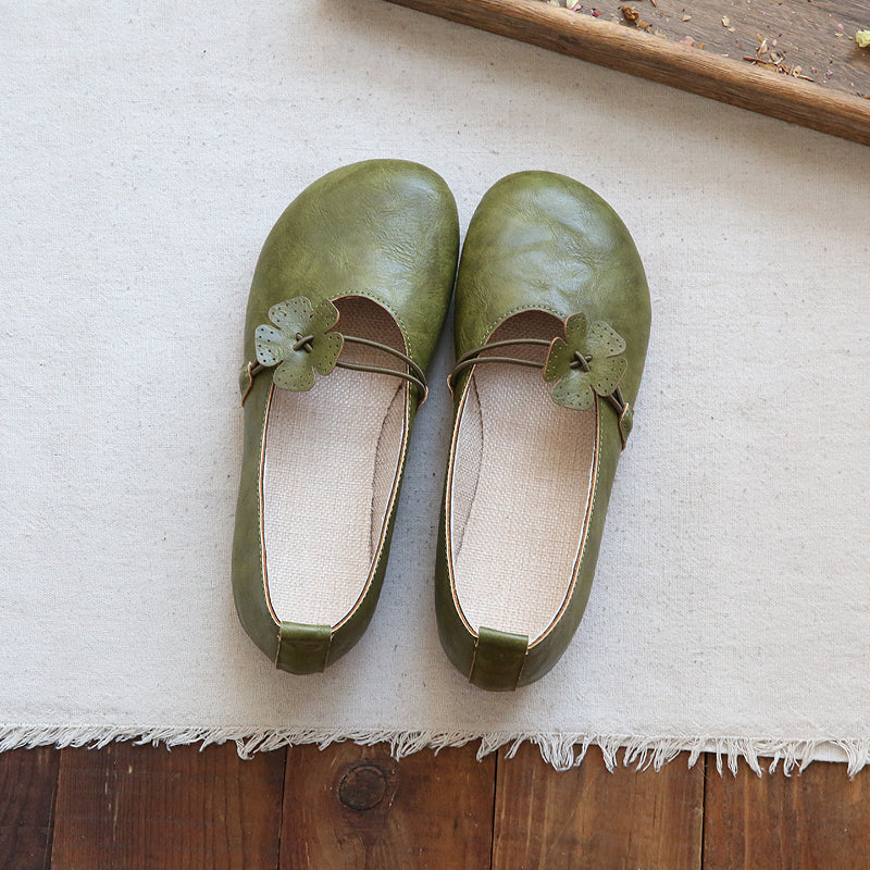 Women Retro Handcraft Soft Casual Flats-RAIIFY