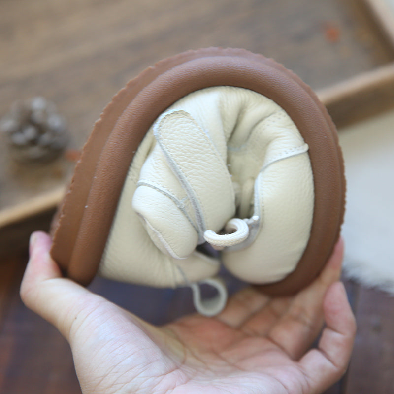 Women Soft Cowhide Retro Velcro Casual Shoes-RAIIFY