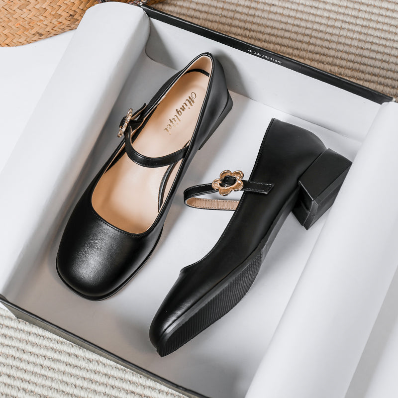 Women Casual Solid Soft Chunky Heel Pumps-RAIIFY