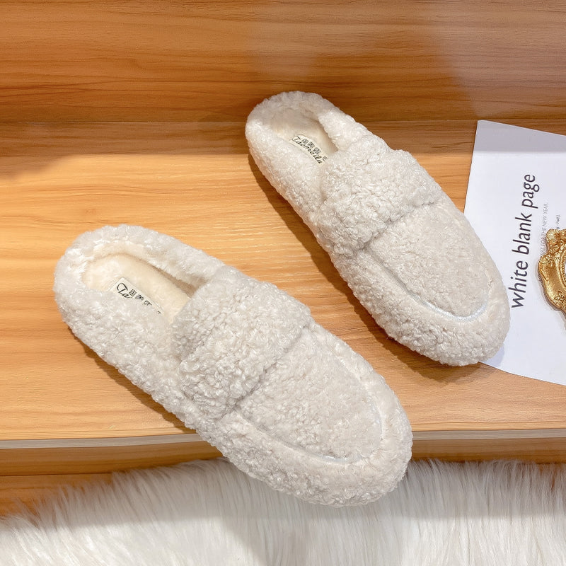 Women Minimalist Casual Winter Fur Slippers-RAIIFY
