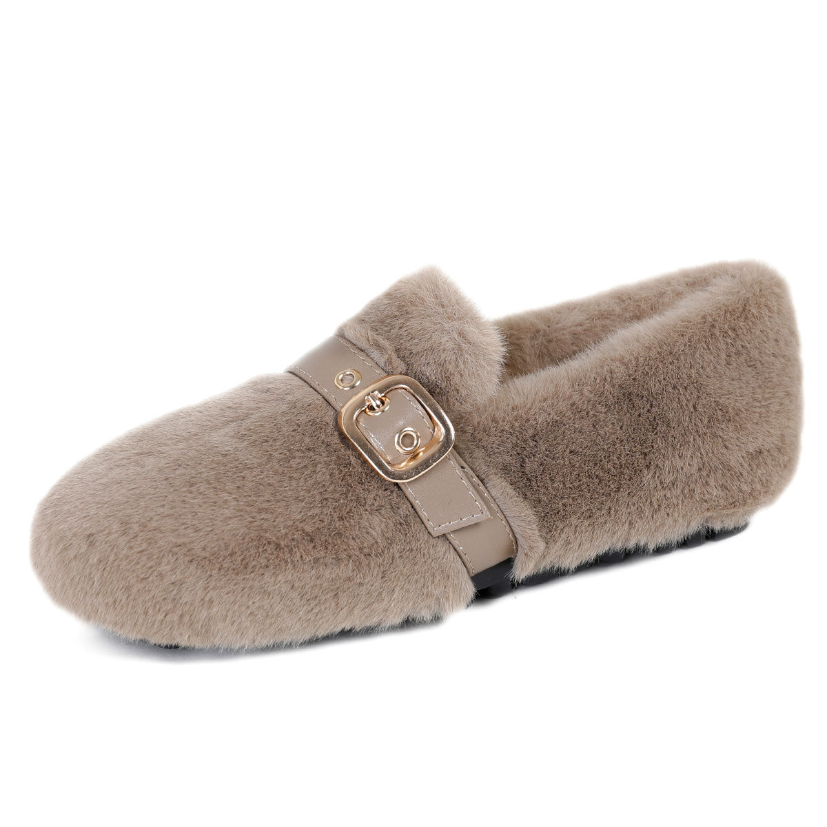 Women Minimalist Flat Soft Furred Casual Shoes-RAIIFY