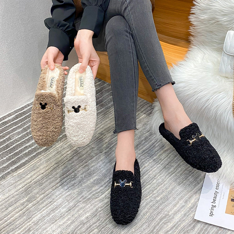 Women Stylish Casual Comfort Winter Fur Slippers-RAIIFY