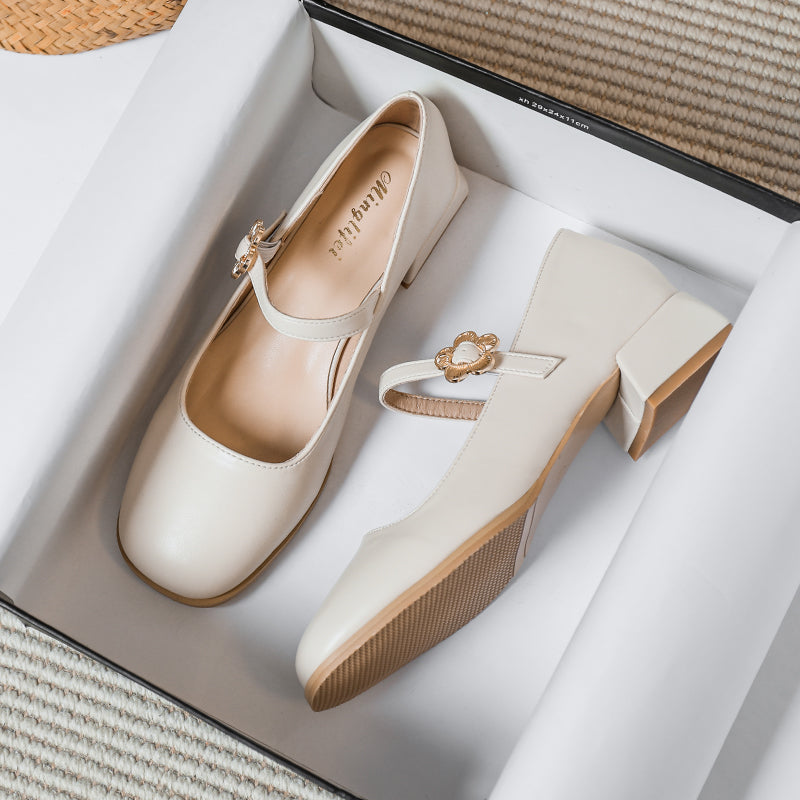 Women Casual Solid Soft Chunky Heel Pumps-RAIIFY