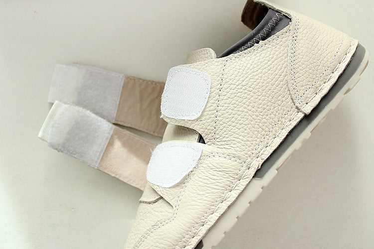 Women Handmade Retro Leather Flat Casual Shoes-RAIIFY