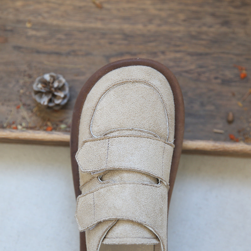 Women Retro Velcro Soft Flat Casual Shoes-RAIIFY