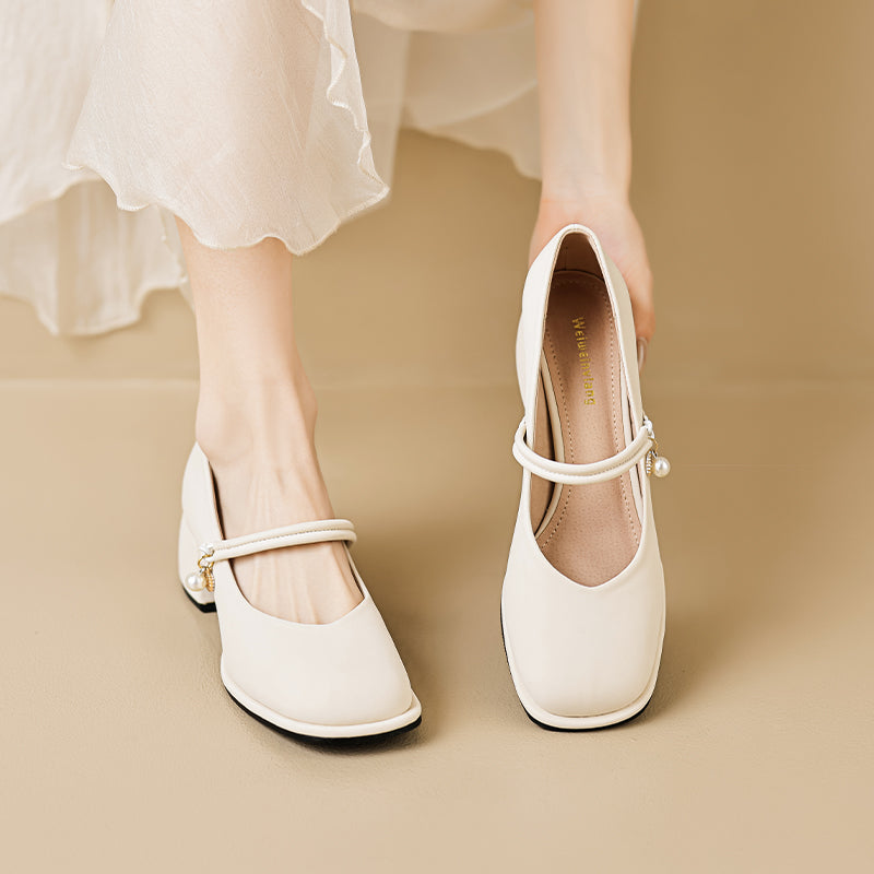 Women Soft Minimalist Casual Chunky Heel Pumps-RAIIFY