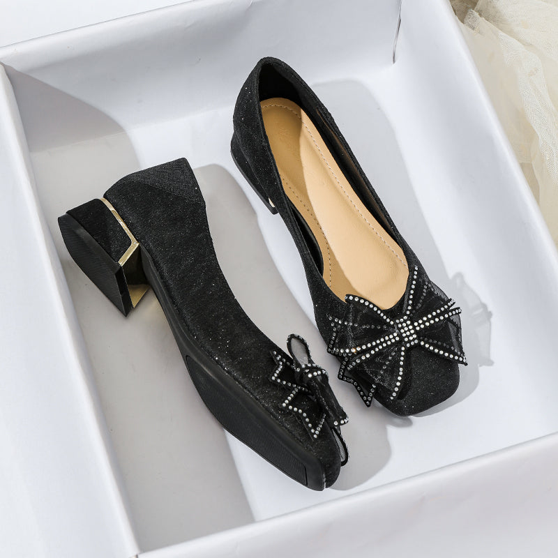 Women Fashion Bowknot Casual Dress Pumps-RAIIFY