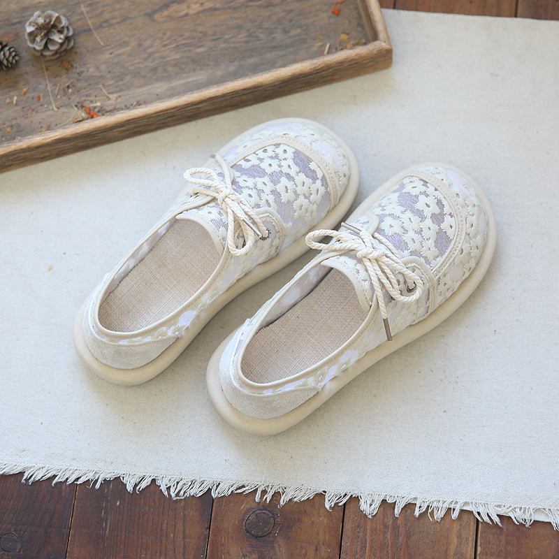 Women Retro Casual Summer Breathable Canvas Shoes-RAIIFY