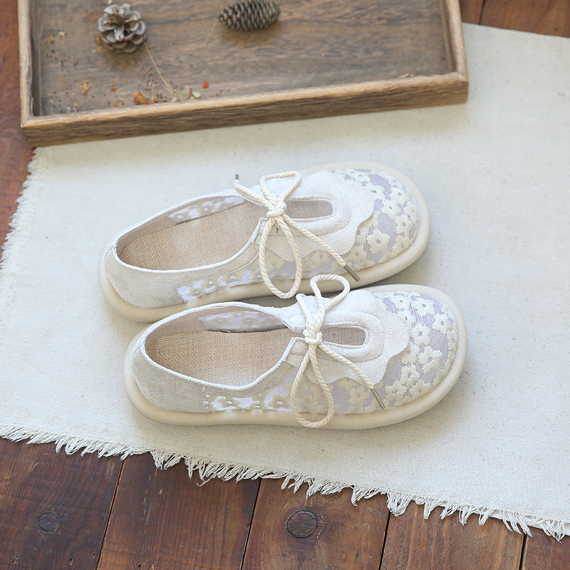 Women Retro Mesh Summer Casual Canvas Shoes-RAIIFY