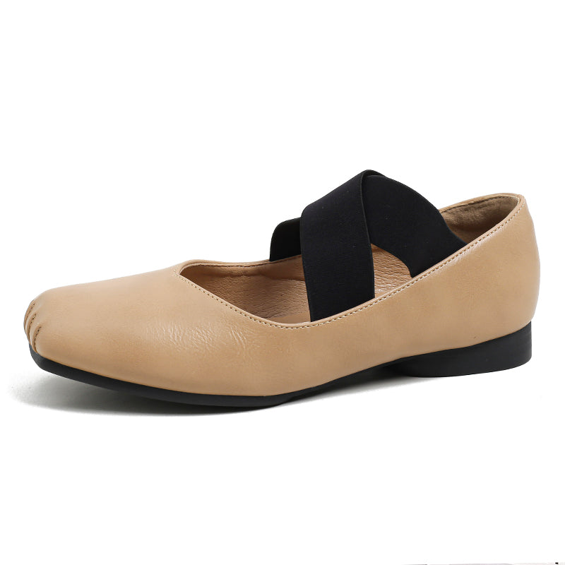 Women Minimalist Casual Cross Strap Soft Flats-RAIIFY