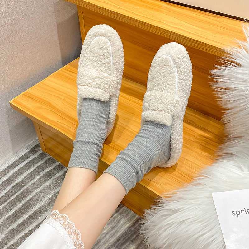 Women Minimalist Casual Winter Fur Slippers-RAIIFY