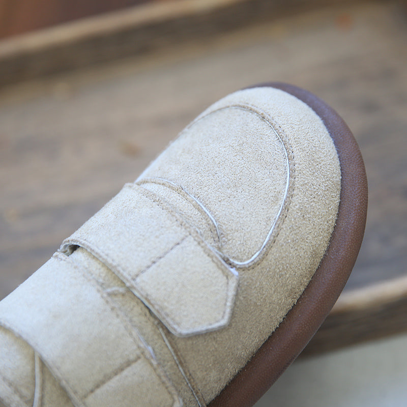Women Retro Velcro Soft Flat Casual Shoes-RAIIFY