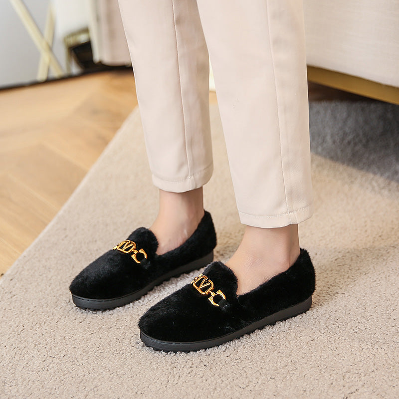 Women Fashion Winter Furred Casual Shoes-RAIIFY