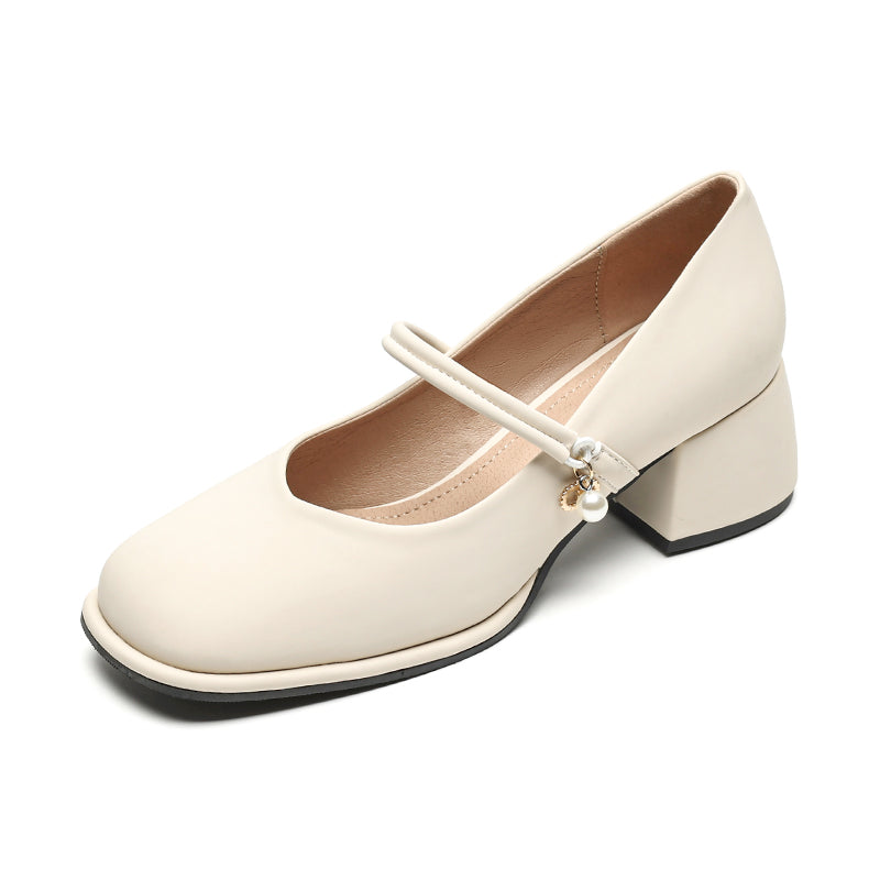 Women Soft Minimalist Casual Chunky Heel Pumps-RAIIFY