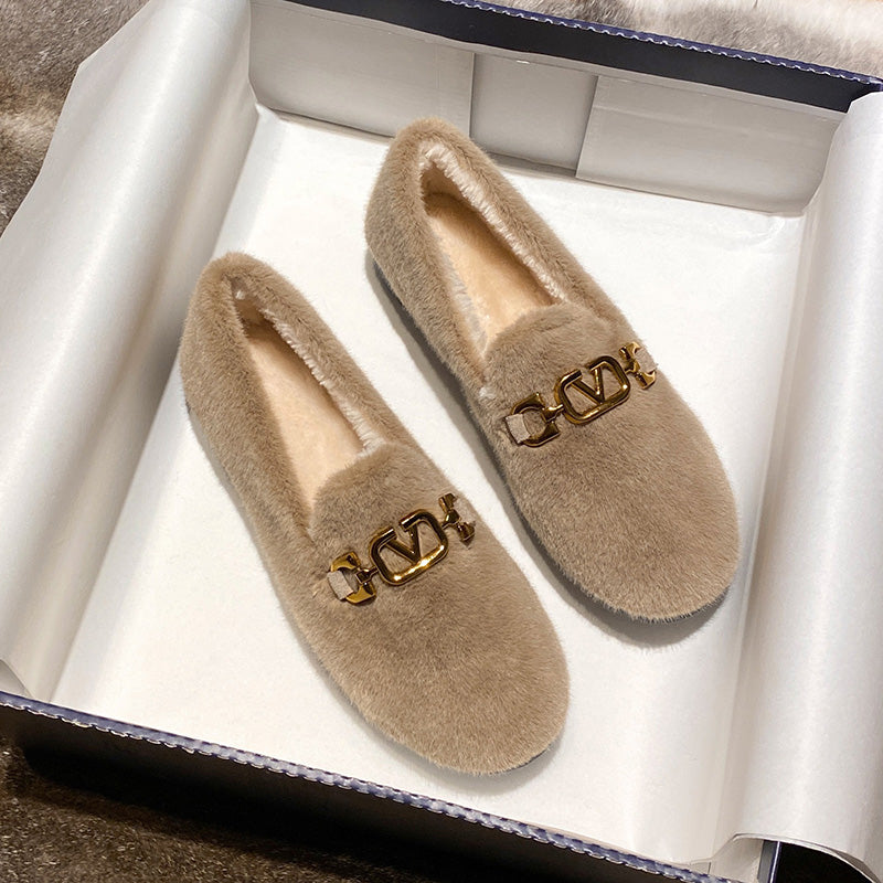 Women Fashion Winter Furred Casual Shoes-RAIIFY