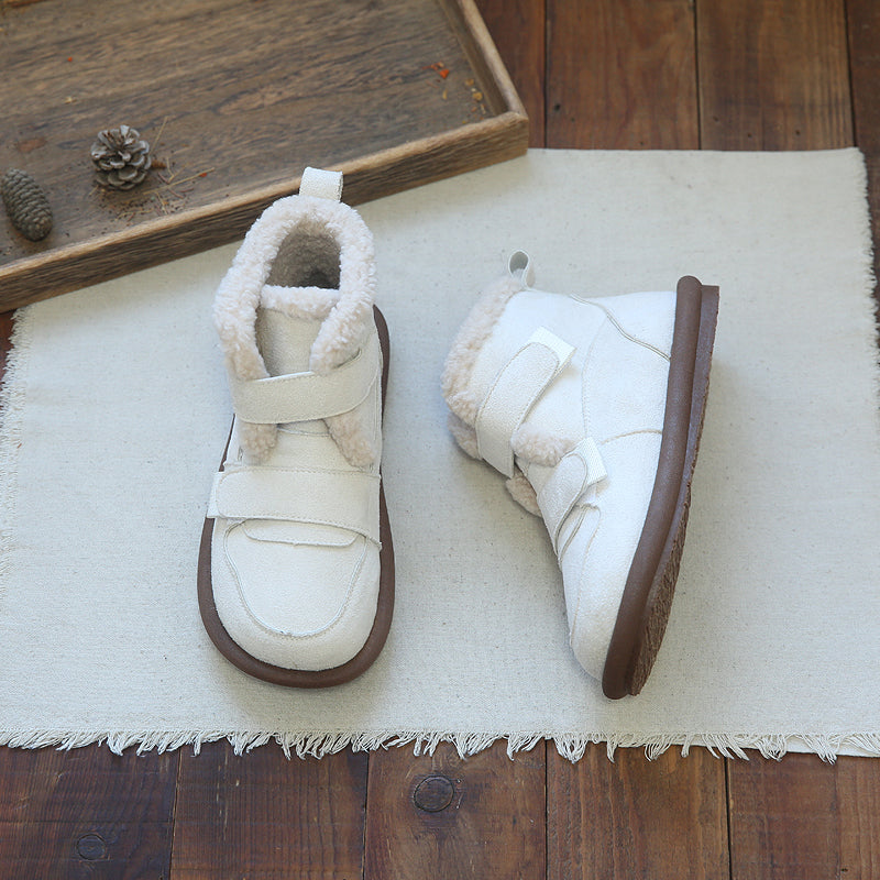 Women Retro Suede Casual Flat Snow Boots-RAIIFY
