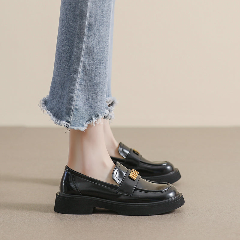 Women Retro Casual Metal Soft Loafers-RAIIFY