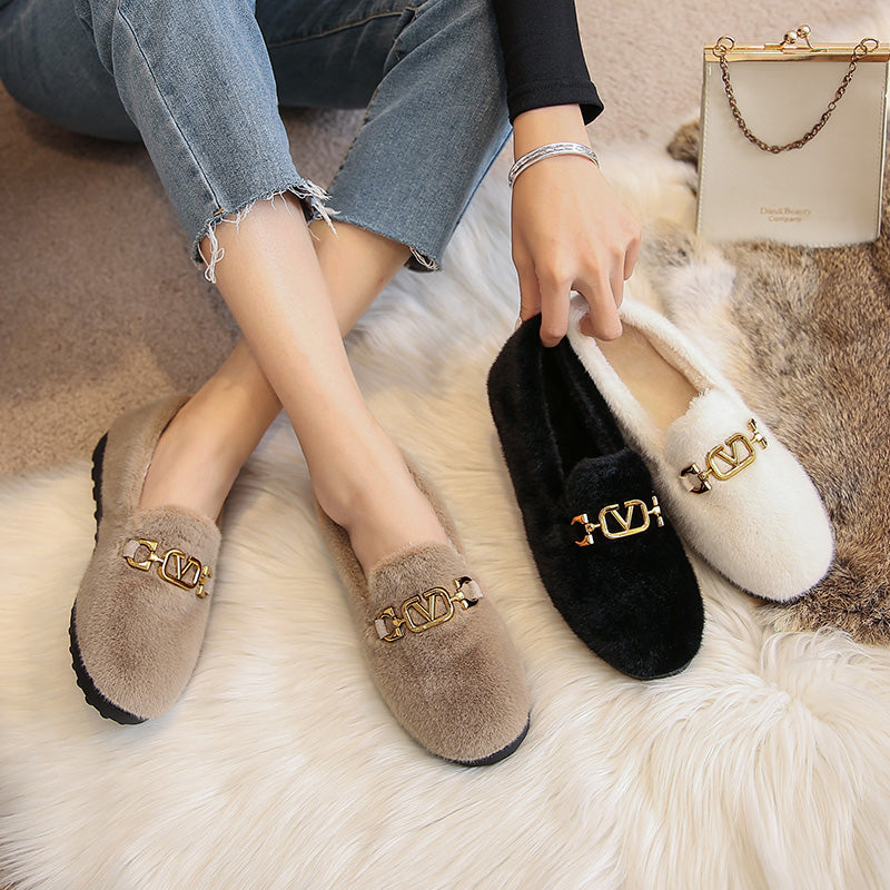 Women Fashion Winter Furred Casual Shoes-RAIIFY