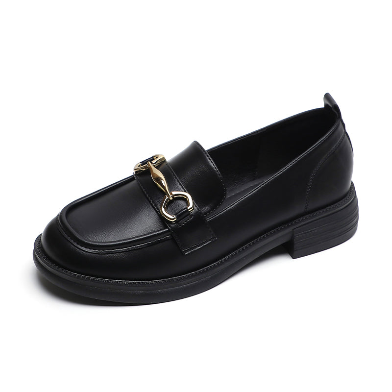 Women Retro Casual Lug Sole Loafers-RAIIFY