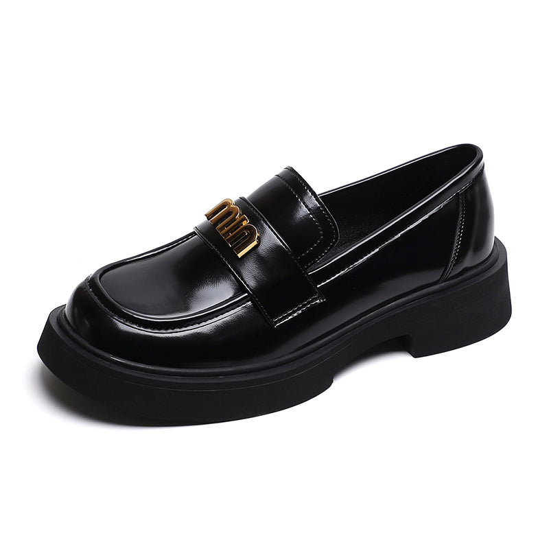 Women Retro Casual Metal Soft Loafers-RAIIFY