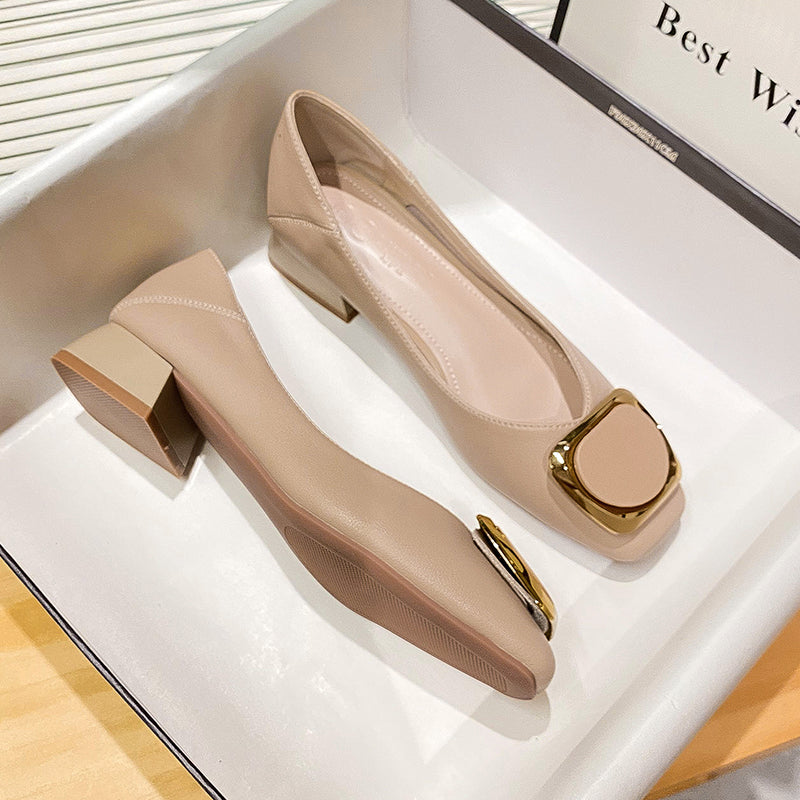 Women Fashion Cowhide Pumps Dress Shoes-RAIIFY