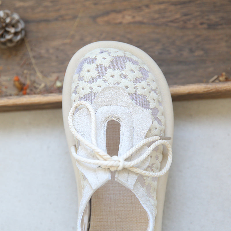 Women Retro Mesh Summer Casual Canvas Shoes-RAIIFY