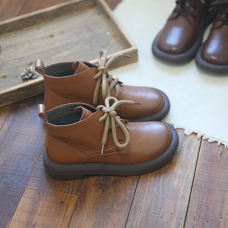 flatform leather boots