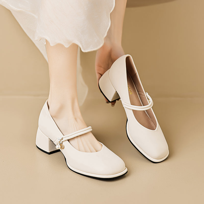 Women Soft Minimalist Casual Chunky Heel Pumps-RAIIFY