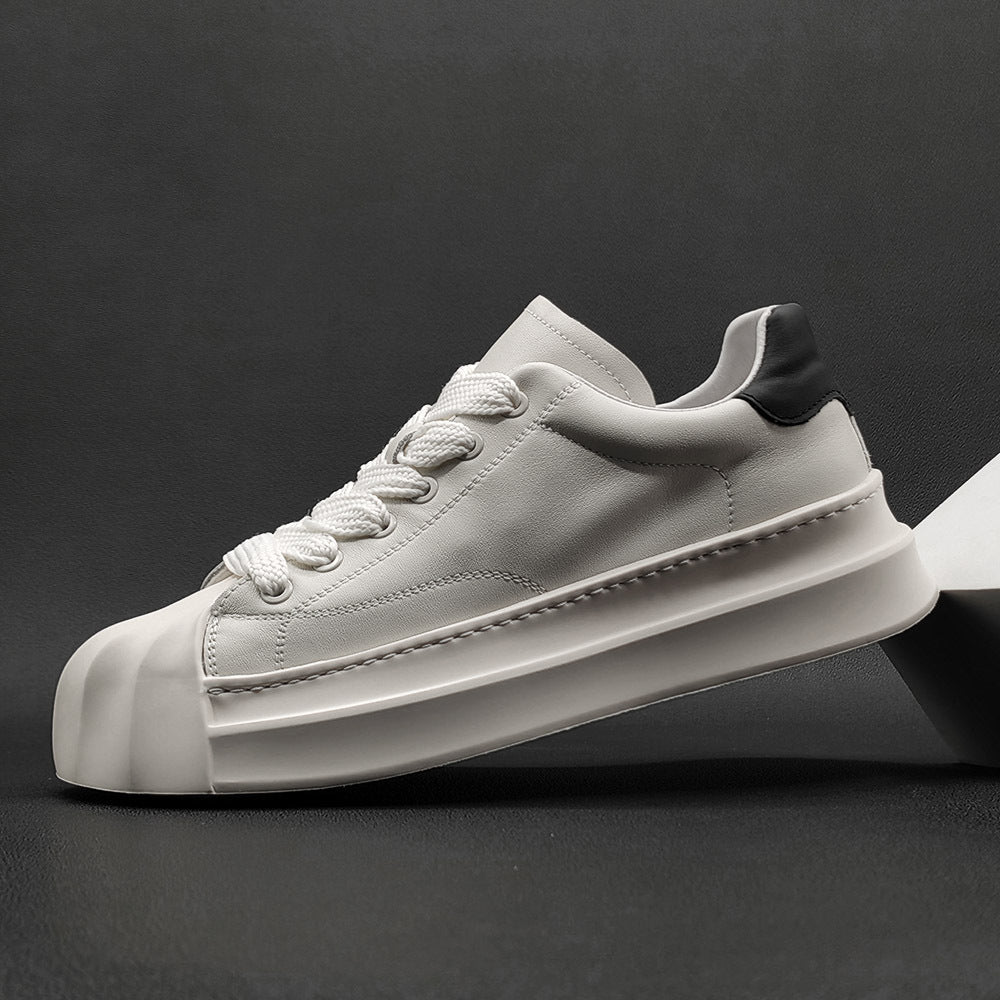 Men Casual Fashion Leather Flat Sneakers-RAIIFY