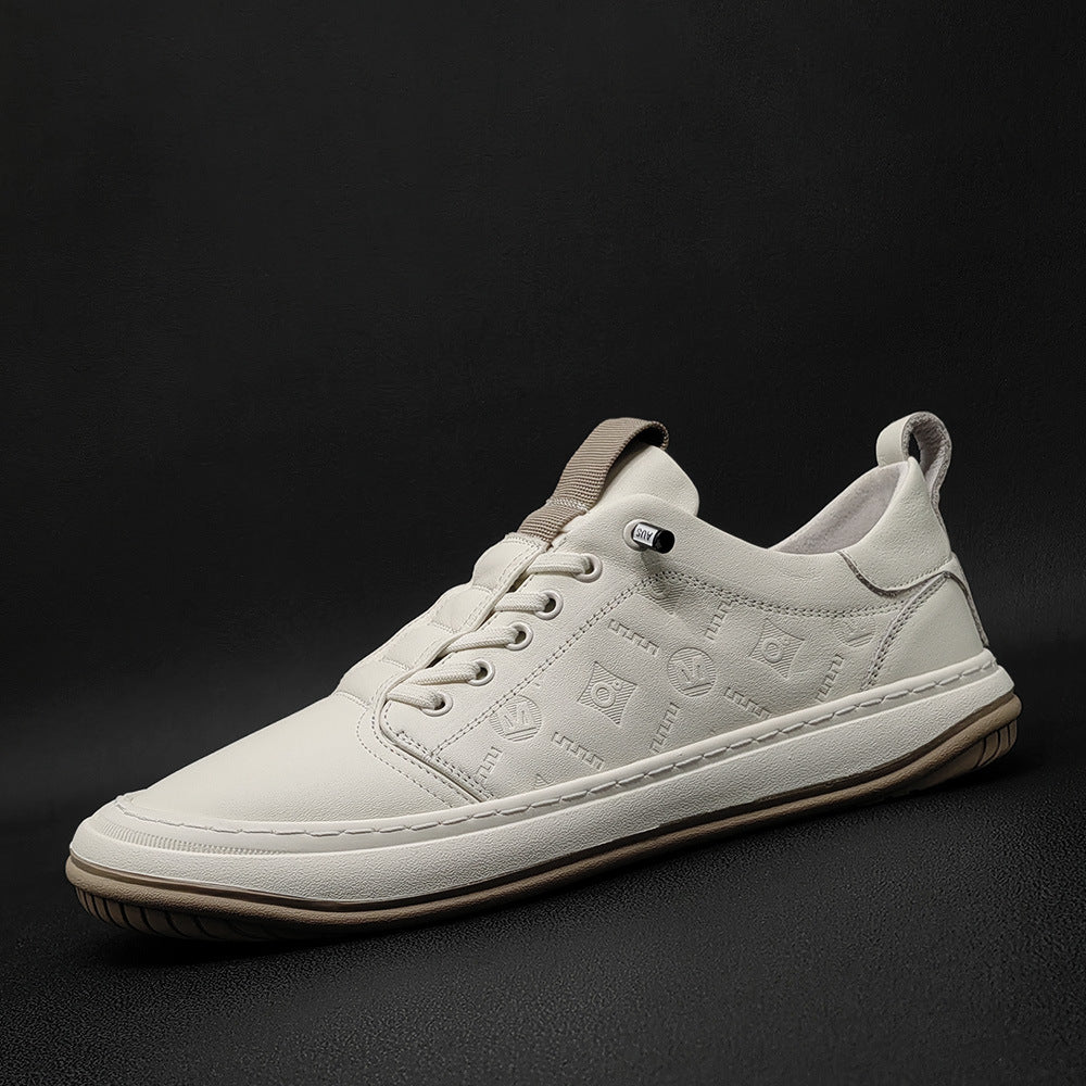 Men Minimalist Leather Flat Soft Casual Shoes-RAIIFY