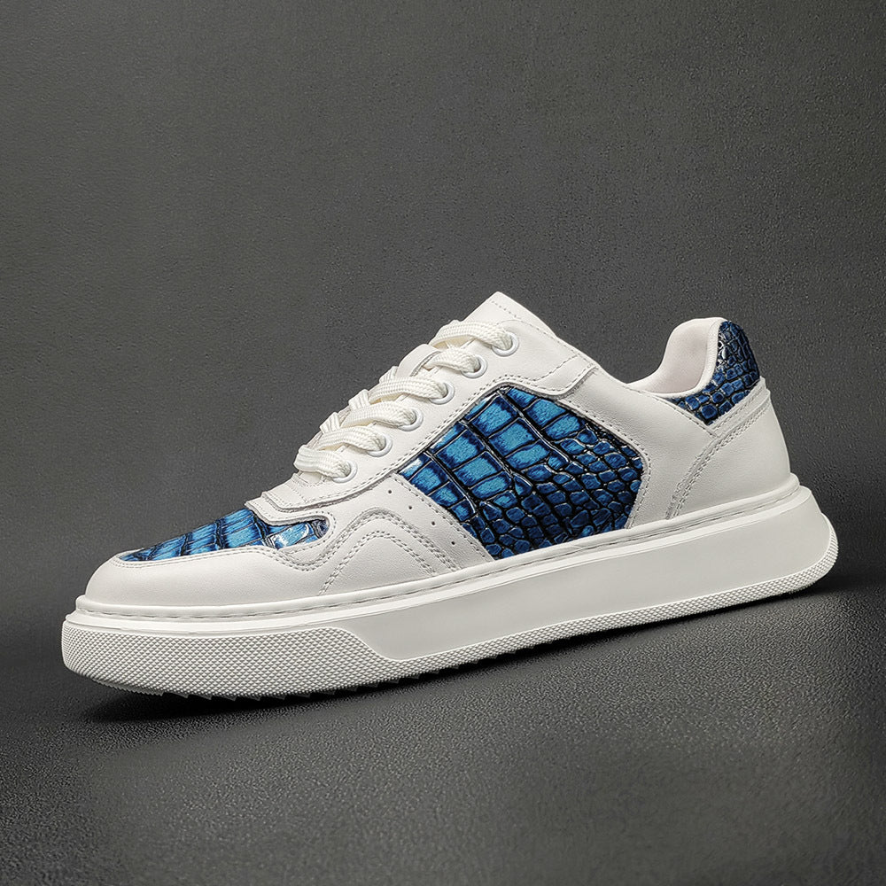 Men Stylish Casual Leather Court Sneakers-RAIIFY