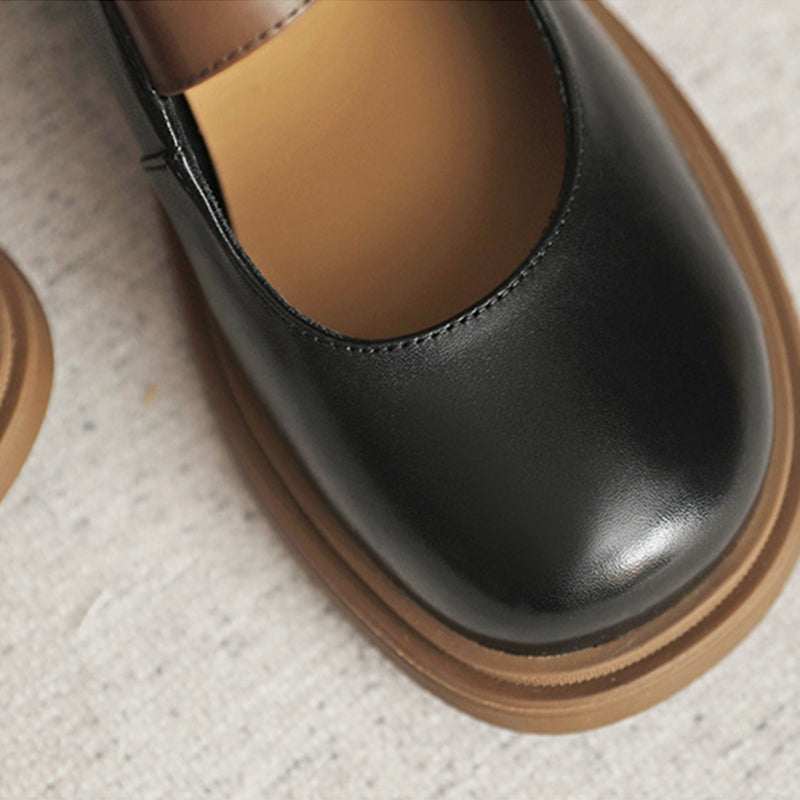 Women Casual Mary Jane Chunky Heel Pumps-RAIIFY